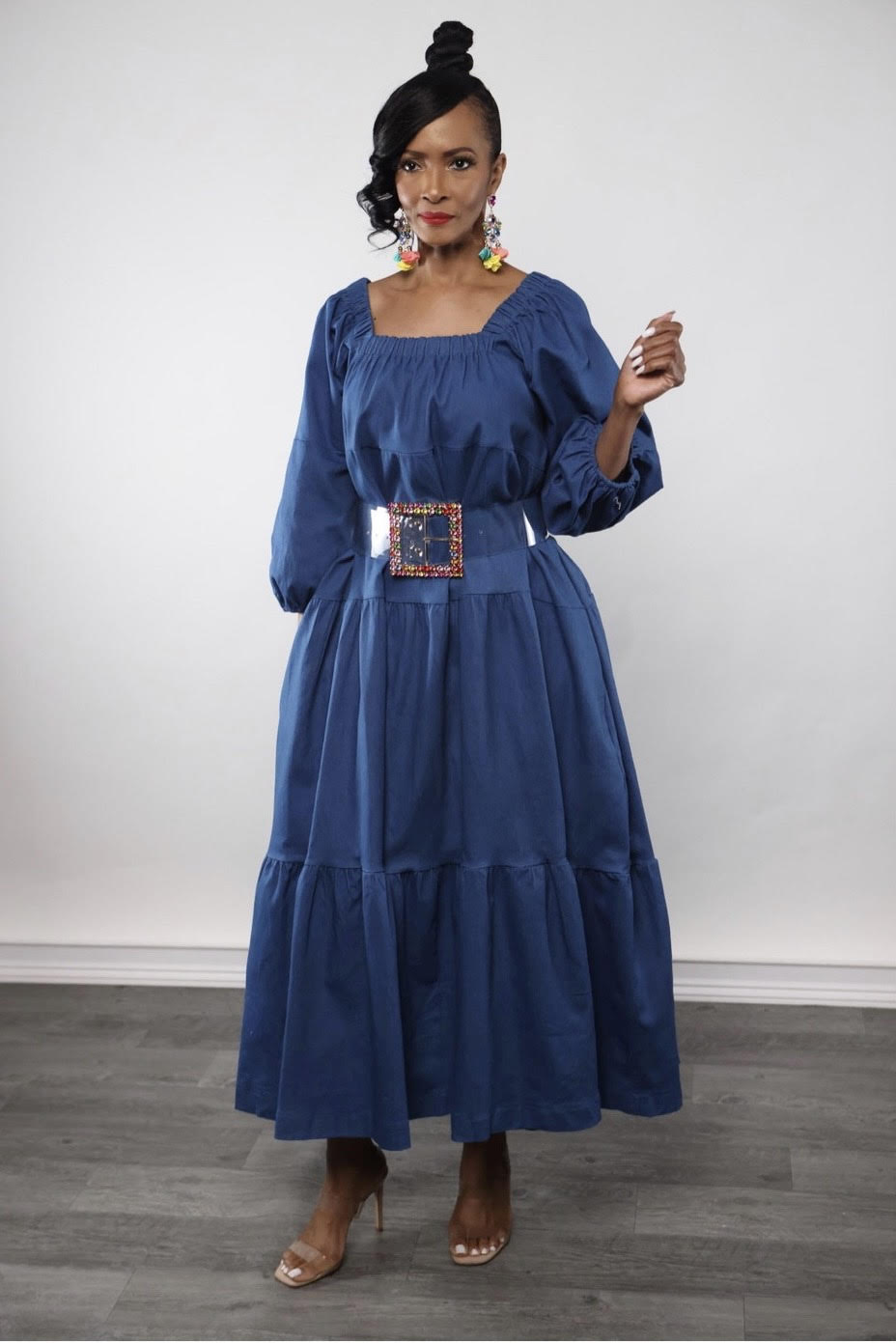 Oversized Denim Maxi Dress
