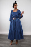 Oversized Denim Maxi Dress