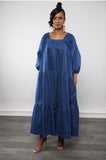 Oversized Denim Maxi Dress