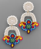 Arch & Floral Beaded Earrings