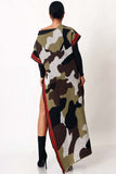 Camo Print Poncho