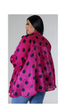 Plus Size Poka Dot Baby Doll Top