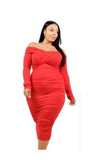 Sexy Off Shoulder Midi Dress