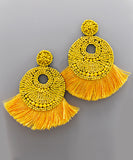 Fan Tassel Bead Earrings