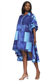 Ruffle Sleeve High Low Dress Shirt