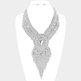Teardrop Accented Statement Necklace Set