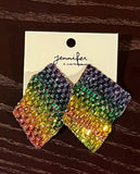 Wavy Rhinestone Earrings