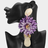 Oversized Bold Floral Statement Earrings
