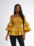 Off Shoulder Ruffle Top