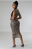 2pc Leopard Dress Set