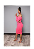 Sexy Off Shoulder Midi Dress