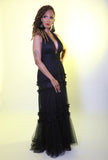 Ruffle Halter Maxi Dress