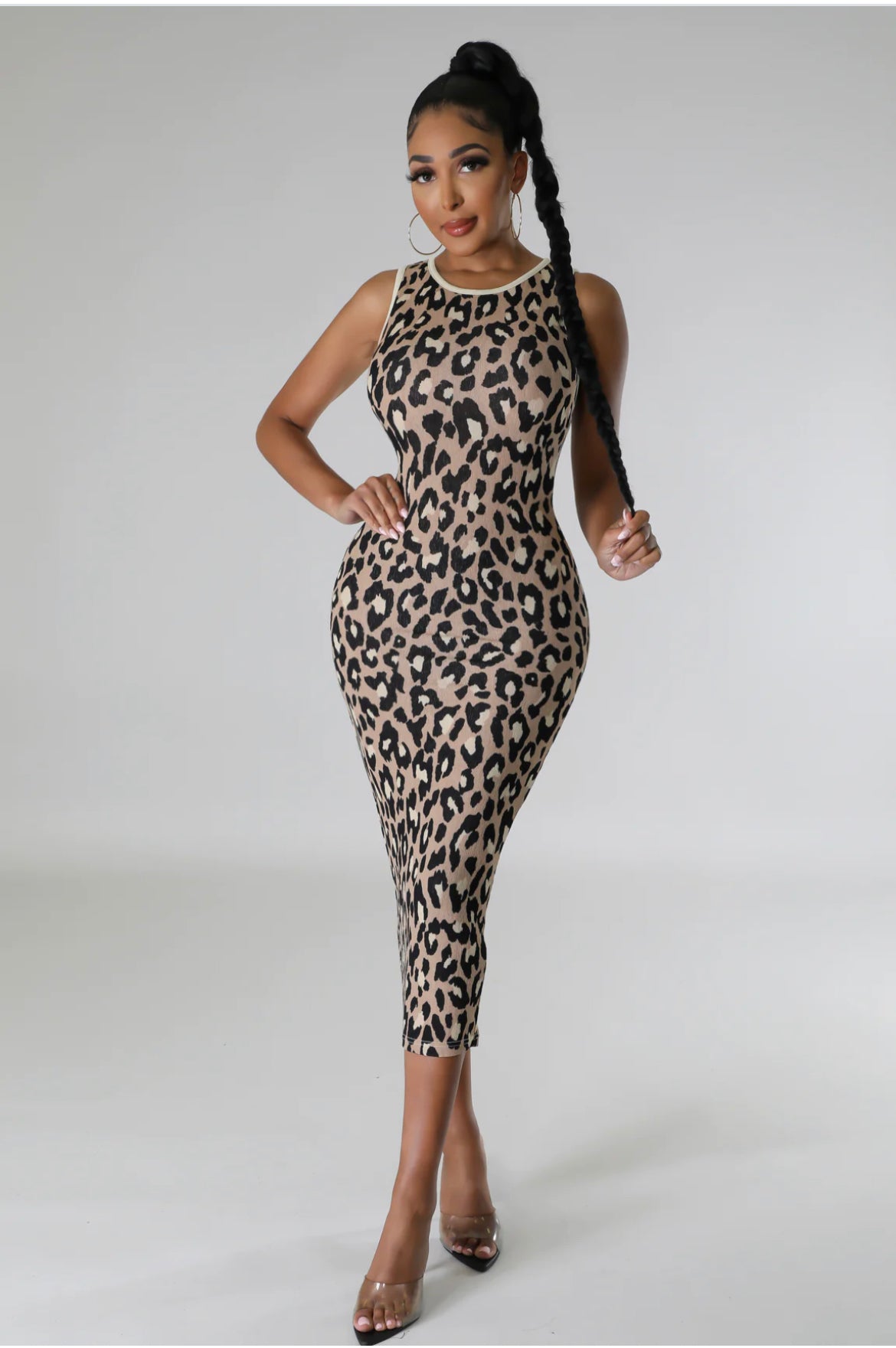 2pc Leopard Dress Set
