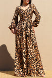Leopard Tie Jumpsuit