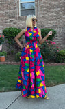 Classy Multicolor Maxi Dress