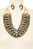 Vintage Chunky Link Necklace Set