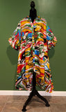 Ruffle Sleeve High Low Dress Shirt