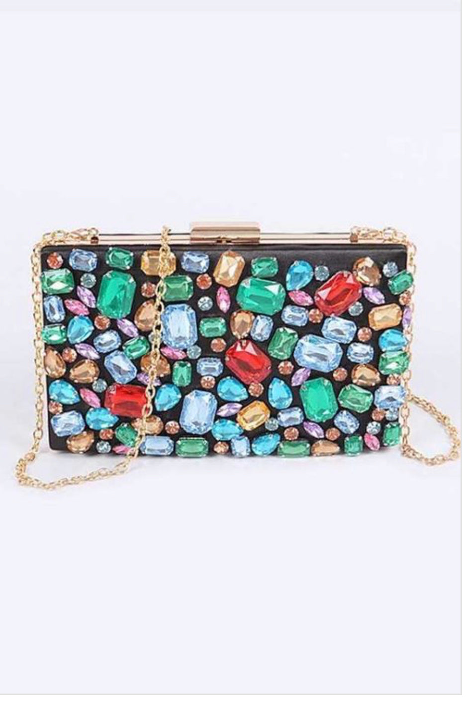 Bejeweled Crystal Iconic Box Clutch