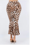 Brown Leopard Mermaid Skirt