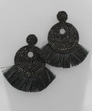 Fan Tassel Bead Earrings