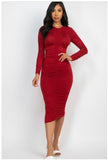 SEXY RUCHED MIDI DRESS see