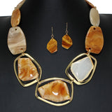 Geometric Celluloid Necklace Set
