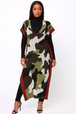 Camo Print Poncho