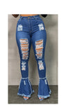 Destroy Bell Hem Skinny Jeans