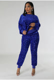 Royal Blue Sequin Jogger