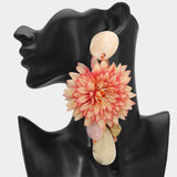 Oversized Bold Floral Statement Earrings