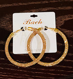 Glitter Crystal Rhinestone Hoop Earrings