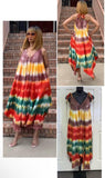 Tye Dye Sun/Halter Dress with Pockets