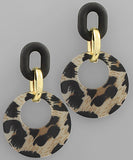 Linked Oval & Circle Earrings