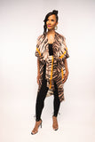 Tiger Print Cozy Kimono