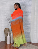 Long Multicolor knit Cardigan