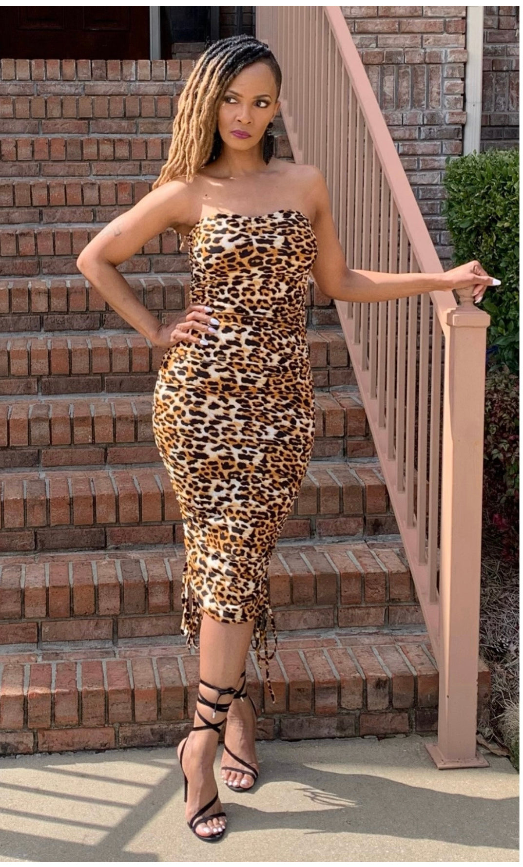 Leopard Print Tube Dress