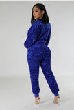 Royal Blue Sequin Jogger