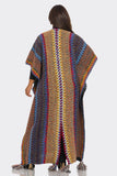 CHEVRON BOHO KNIT KIMONO