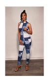 Denim Print Jumpsuit