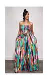Multicolor Wide Leg Jumpsuit