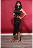 Sexy Sleeveless Midi Dress