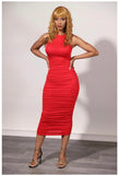 Sexy Sleeveless Midi Dress
