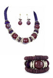 3pc Wooden Necklace Set