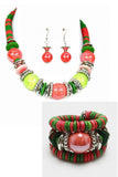 3pc Wooden Necklace Set