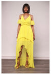 Sexy Yellow Hi lo Sundress
