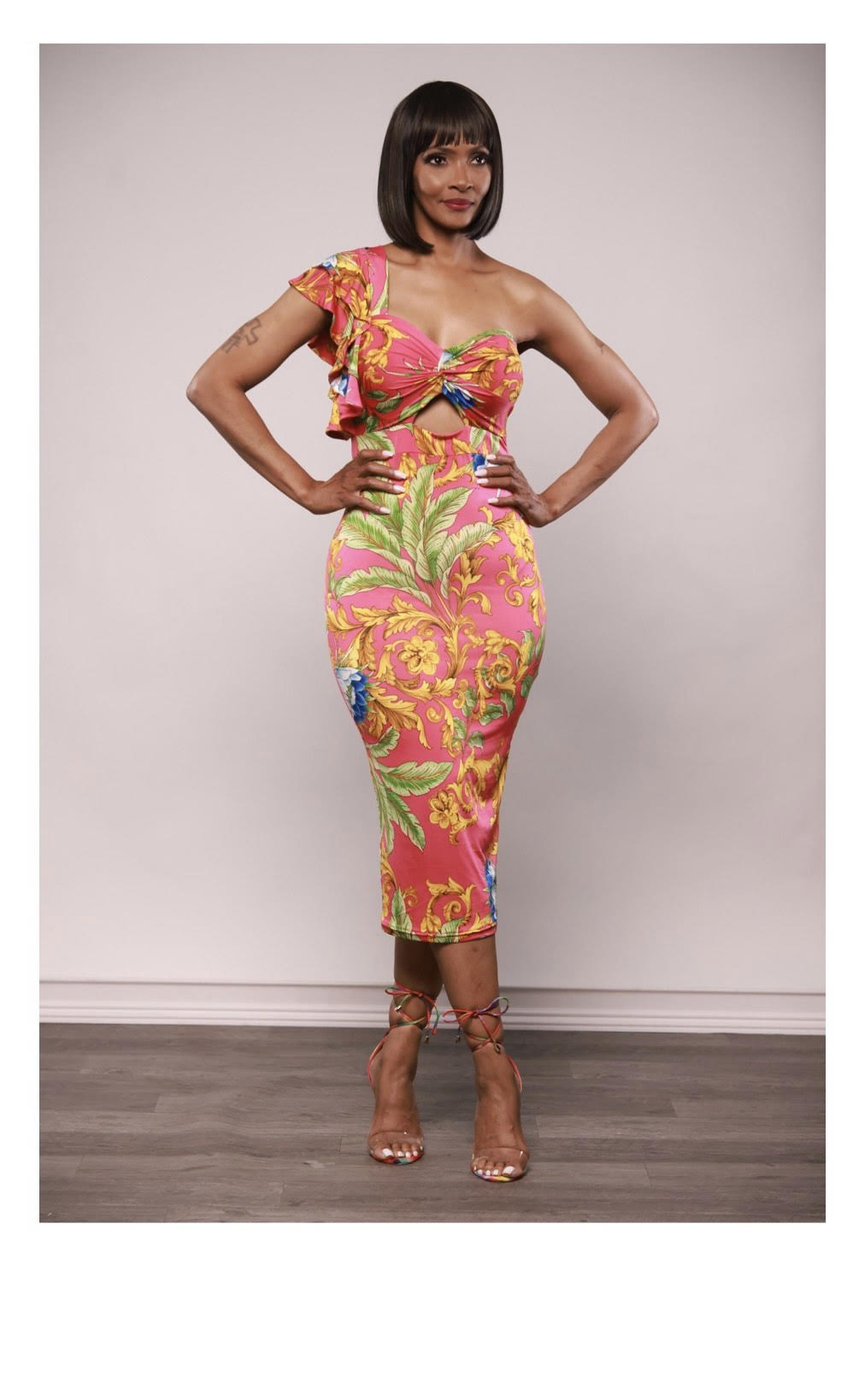 one shoulder midi bodycon dress Candela One-Shoulder Bodycon Midi Dress