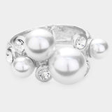 Pearl Cluster Hinged Bracelet