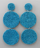3 Tier Bead Disk Earrings