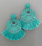 Fan Tassel Bead Earrings