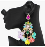 Multicolor Flower Petal Earrings
